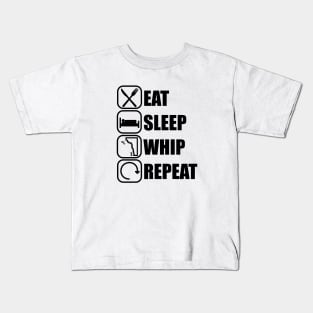Eat Sleep Whip Repeat - Climbing Kids T-Shirt